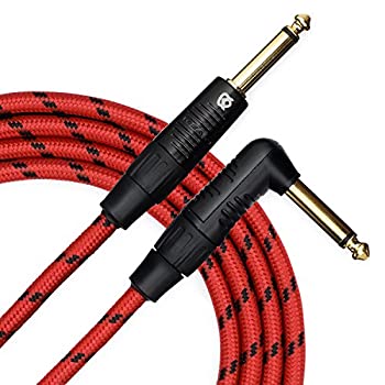 【中古】【輸入品・未使用】KLIQ Music Gear ギターインストゥルメントケーブル、20フィート - プレミアムレアン-ノイトリク 1/4%ﾀﾞﾌﾞﾙｸｫｰﾃ%直角ゴールドプラグにストレート