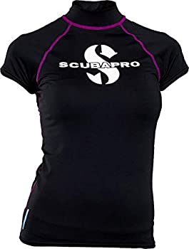 【中古】【輸入品・未使用】(X-Large%ｶﾝﾏ% Onyx) - ScubaPro Women's UPF 50 Cap Sleeve Rash Guard