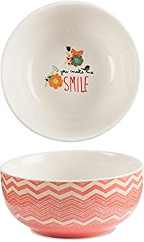 【中古】【輸入品・未使用】Bloom by Amylee週間74109?You Make Me Smile装飾セラミックボウル、マルチカラー