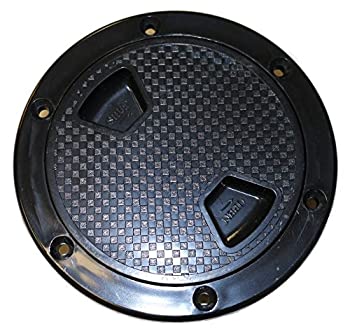 【中古】【インポート品・未当て嵌める】SEAFLO 20珊 BLACK Boat Round Non Slip Inspection Hatch w/ Detachable Cover その他-スポーツ・アウトドア