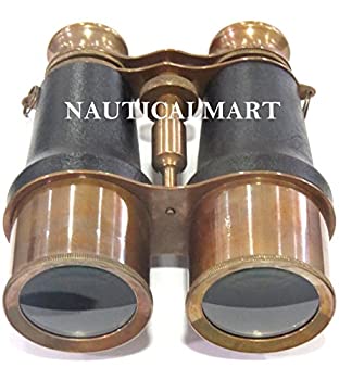 【中古】【インポート品・未当て嵌める】6?%ﾀﾞﾌﾞﾙｸｫｰﾃ% Marineブラウンアンティークレザー双眼???Maritime Functional位置づけるInstrument