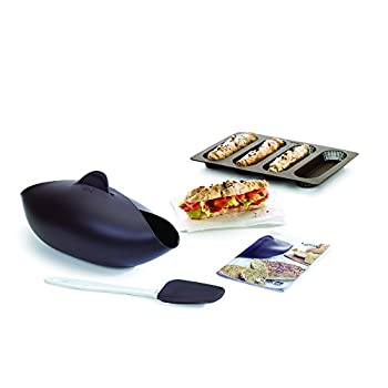 【中古】【輸入品・未使用】Lekue Homemade Bread Kit%カンマ% Silicone%カンマ% Black%カンマ% 30 x 25 x 15 cm