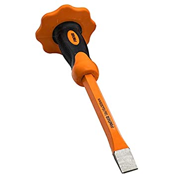 【中古】【輸入品・未使用】Finder 12インチ 高耐久 フラットチゼル ハンド保護 フラットヘッド 解体/石工/彫刻/コンクリートブレーカー バイマテリアルハンドガード付き