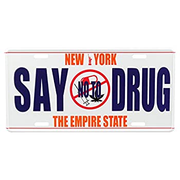 【中古】【輸入品・未使用】看板 インテリア スラングプレート 「PLEASE SAY TO NO DRUG」 アメリカのナンバープレート型 CMプレート ブラックジョーク アメリカ雑貨 アメリ