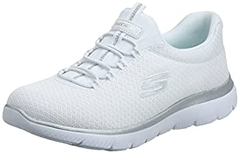 【中古】【インポート品・未当て嵌める】Skechers レディース 首脳会談 スニーカー%ｶﾝﾏ% 白いこと/しろがね色%ｶﾝﾏ% 7