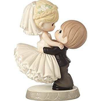 【中古】【インポート品・未当てはめる】Precious Moments 172007 Best Day Ever 花むこ用ビスク瀬戸もの飾りつけ\u0026ウェディングケーキトッパー