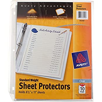 【中古】【輸入品・未使用】Avery 標準重量シートプロテクター 10枚 4枚パック (75540)|スカイマーケットプラス