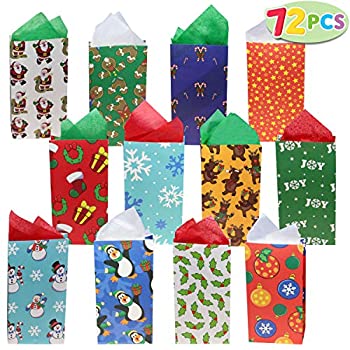 【中古】【輸入品・未使用】Joiedomi クリスマスホリデーグッディバッグ 72枚パック クリスマスデザイングッディーバッグ 教室やパーティーの記念品に 小さなギフトバッグ|スカイマーケットプラス