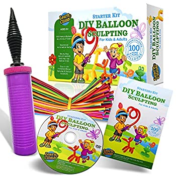 【中古】【輸入品・未使用】DIY Balloon Animal Making Starting Kit%カンマ% Create 30 + Sculptures - 100 Balloons%カンマ% Pump%カンマ% How to DVD%カンマ% Instruction Book%カンマ%|スカイマーケットプラス