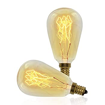 【中古】【輸入品・未使用】ヴィンテージ レトロ エジソン電球 ST45 40W 燭台 E12 2個パック