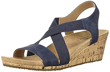 【中古】【輸入品・未使用】LifeStride レディース メキシコ ウェッジサンダル US サイズ: 6.5 Wide カラー: ブルー