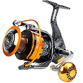 【中古】【輸入品・未使用】(TT5000) - Burning Shark Fishing Reels- 12+1 BB%ｶﾝﾏ% Light and Smooth Spinning Reels%ｶﾝﾏ% Powerful Carbon Fibre Drag%ｶﾝﾏ% Saltwater and