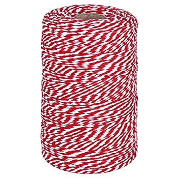 【中古】【輸入品・未使用】VivifyingレッドandホワイトBakers Twine、656フィートコットン文字列DIYクラフト、クリスマスギフトラッピング｜スカイマーケットプラス