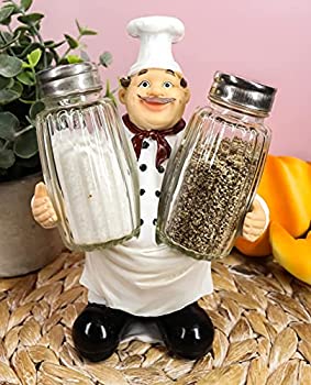 【中古】【輸入品・未使用】Ebros Bon AppetitワインマスターStandingシェフSalt and Pepper ShakersホルダーFigurine 6?1?/ 8?%ﾀﾞﾌﾞﾙｸｫｰﾃ% Tall