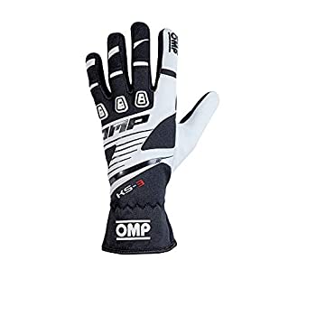 【中古】【輸入品・未使用】OMP KS-3 GLOVE ブラック&times;ホワイト Mサイズ レーシンググローブ レーシングカート・走行会用 (KK02743E076)｜スカイマーケットプラス