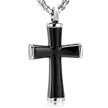 【中古】【輸入品・未使用】ブラッククロスUrnネックレス灰ホルダー記念品メンズのFuneralジュエリーペンダント|スカイマーケットプラス