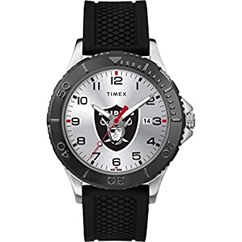 【中古】【インポート品・未当てはめる】NFL Tribute Collection ゲーマー 黒いこと メンズ Timex ウオッチ - オークランド・レイダーズ