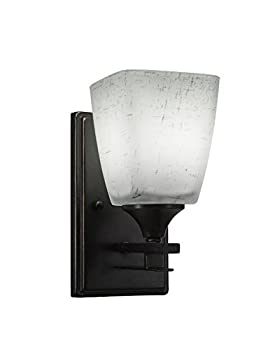 【中古】【輸入品・未使用】Toltec照明Uptowne 1ライト壁取り付け用燭台、4.5?%ﾀﾞﾌﾞﾙｸｫｰﾃ%ホワイトMuslinガラス、ダークGranite