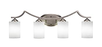 【中古】【インポート品・未当て嵌める】Toltec照明装置Zilo 4ともし火Bath Bar with 4?%ﾀﾞﾌﾞﾙｸｫｰﾃ%砂上の楼閣瑠璃