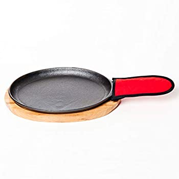 【中古】【輸入品・未使用】Fajitaプレートセット???pre-seasoned Cast Iron Fajita Pan with木製トレイとホットMitt by古いMountain 12%ﾀﾞﾌﾞﾙｸｫｰﾃ%
