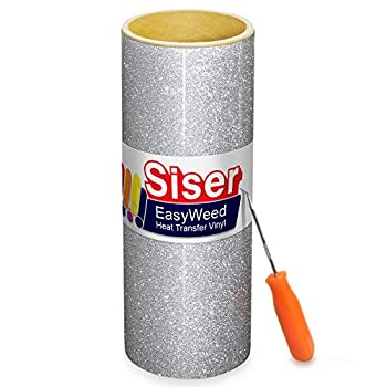 【中古】【輸入品・未使用】Siser グリッター シルバー イージーウィード 熱転写 クラフト ビニールロール 10ft x 10%ﾀﾞﾌﾞﾙｸｫｰﾃ% シルバー ssgltrhtvslvr_10x10