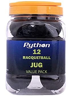 【中古】【輸入品・未使用】Python Black Racquetballs (Value Pack - 12 Ball Jug/Long Rally Ball )｜スカイマーケットプラス