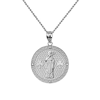 【中古】【輸入品・未使用】スターリングシルバー聖パトリック・シャムロックMedallion CZラウンドメダルネックレス(1?%ダブルクォーテ%)|スカイマーケットプラス