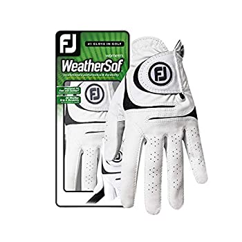 【中古】【輸入品・未使用】FootJoy WeatherSofメンズゴルフ用グローブ 2パック 世界No.1ゴルフグローブ Cadet Medium ホワイト