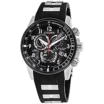 【中古】【インポート品・未当て嵌める】Citizen AT4138-05E 黒いこと文字盤 ステンレス鋼スチール写真\u0026ポリウレタンストラップ メンズウォッチ