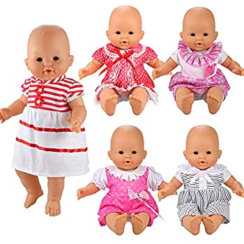 【中古】【輸入品・未使用】Barwa Handmade 5 Pcs Dresses Clothing Lovely Clothes Costume for 14 to 41cm Alive Baby Doll and 46cm American Girl｜スカイマーケットプラス