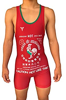 【中古】【輸入品・未使用】Awesome Sauce Sriracha Wrestling Singlet Youths andメンズ大人用サイズ レッド