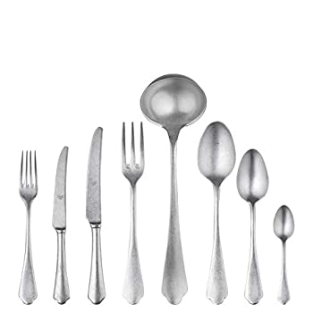 【中古】【輸入品・未使用】MEPRA Dolce Vita フラットウェアセット H/H [39ピース ピューター仕上げ 食器洗い機使用可|スカイマーケットプラス