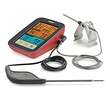 【中古】【インポート品・未当て嵌める】Polder Digital Touch-Screen BBQ and Smoker Thermometer%ｶﾝﾏ% Dual Probes%ｶﾝﾏ% 9 USDA Safe Temperature Presets%ｶﾝﾏ% Red