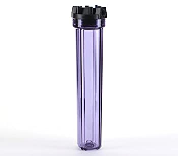 【中古】【輸入品・未使用】Hydronix HF5-20CLBK34PR 浄水器ハウジング 20インチ RO、家全体、水耕栽培 - 3/4インチポート、クリアボディ PR付き