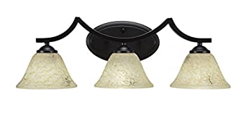 【中古】【輸入品・未使用】Toltec Lighting Zilo 3ライト バスバー 7インチ イタリアンマーブルガラス