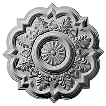 【中古】【インポート品・未当てはめる】Ekena Millwork 糎20drpws Deria上昇限度Medallion、パール白いこと