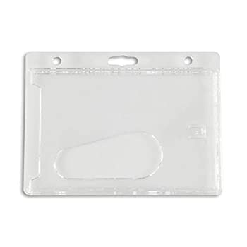 【中古】【輸入品・未使用】50パック???水平ハードプラスチックバッジホルダー