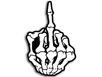 【中古】【輸入品・未使用】Skeleton Hand Giving The Finger 型ステッカー (面白い無礼ユーモア)｜スカイマーケットプラス