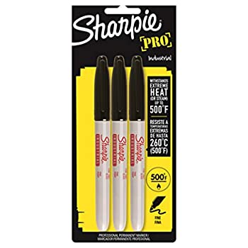 【中古】【輸入品・未使用】Sharpie(R) 工業用油性マーカー 細字 ブラック 3本パック