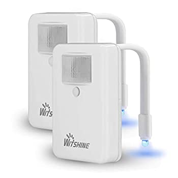 【中古】【インポート品・未当て嵌める】Witshine 室内用便器用ナイト爵ともし火 2個容器に並べる 16色に上がり下がりするLEDナイト爵ともし火 ジーメンスション検出器付き添い人 冷やりとしたで好いたらしい2階建てバス御部屋かざり付けるガジェット機 お