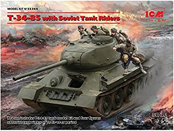 【中古】【輸入品・未使用】ICM 1/35 ソビエト陸軍 T-34/85 w/戦車搭乗歩兵 プラモデル 35369|スカイマーケットプラス