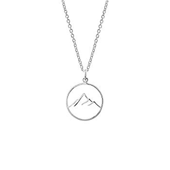 【中古】【輸入品・未使用】Boma Jewelry スターリングシルバー サークルマウンテンペンダントネックレス 18インチ