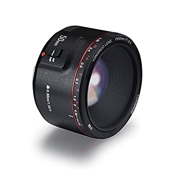 【中古】【輸入品・未使用】Yongnuo YN50MM F1.8 II AF/MF 0.35M 焦点距離標準プライムレンズ ブラック Canon EFマウント EOSカメラ 5D IV 1DX I 200D II 850D 7D 6DII