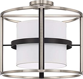【中古】【インポート品・未当て嵌める】Capital Lighting 225241BT Tux 4点火装置 セミフラッシュマウント 黒いこと引き分け入眼 白いこと硝子