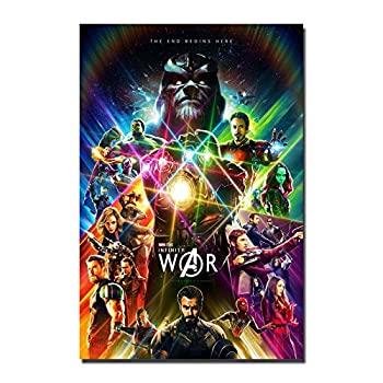 【中古】【輸入品・未使用】アベンジャーズインフィニティウォームービーアイアンマンタノスガーディアンズシルクポスター 24x36 [並行輸入品]
