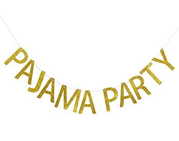 【中古】【輸入品・未使用】パジャマパーティーゴールドキラキラバナー、パジャマテーマSign (ゴールド) の商品写真