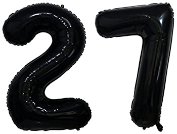 【中古】【輸入品・未使用】Ziyan 40インチGiant 27thブラック番号バルーン、誕生日/パーティーバルーン 10,140円
