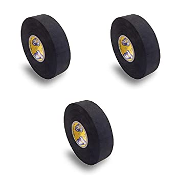 【中古】【輸入品・未使用】Howies ホッケースティックテープ プレミアムクロス ブラック 1インチ x 25ヤード (75フィート) 3パック