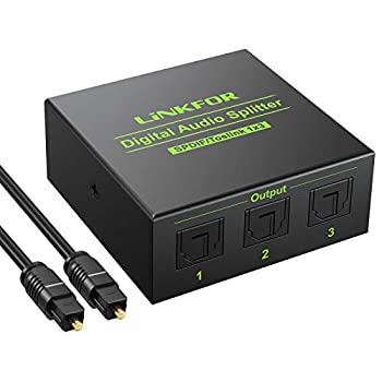 【中古】【インポート品・未当て嵌める】LiNKFOR デジタル光オーディオ1x3スプリッター デジタルSPDIF Toslink グラスファイバーオーディオスプリッター 1 インチ 3 最終生産物 軽銀アロイ製 光学ケー