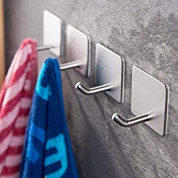 【中古】【輸入品・未使用】YIGII Towel Hooks/Bathroom Hook - Self Adhesive Hooks Office Hooks Hanging Keys for Kitchen Stick on Wall Stainless Steel 4 Packs 141［ 8,880円